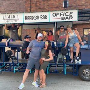 People enjoying the Pub Therapy Party Bike